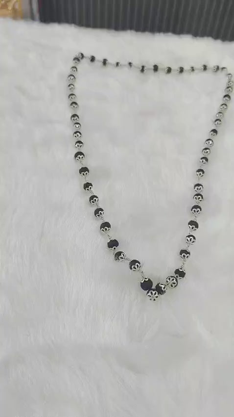 Silver Karungali Mala